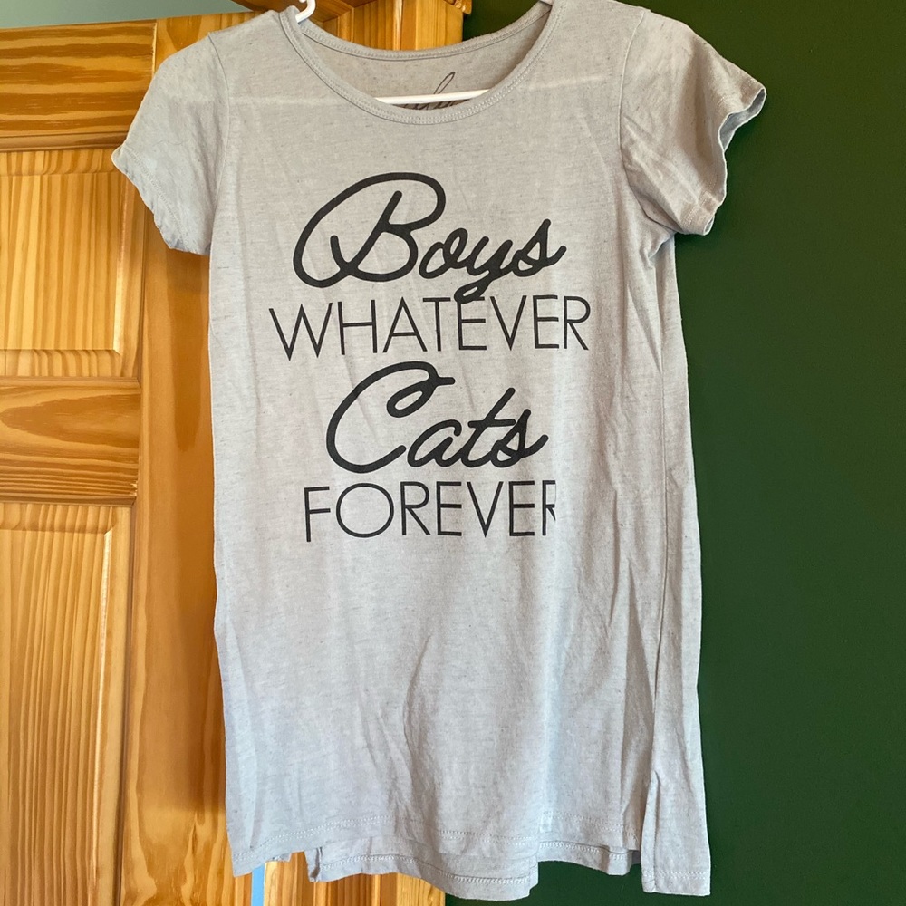 Boys whatever cats forever tee
